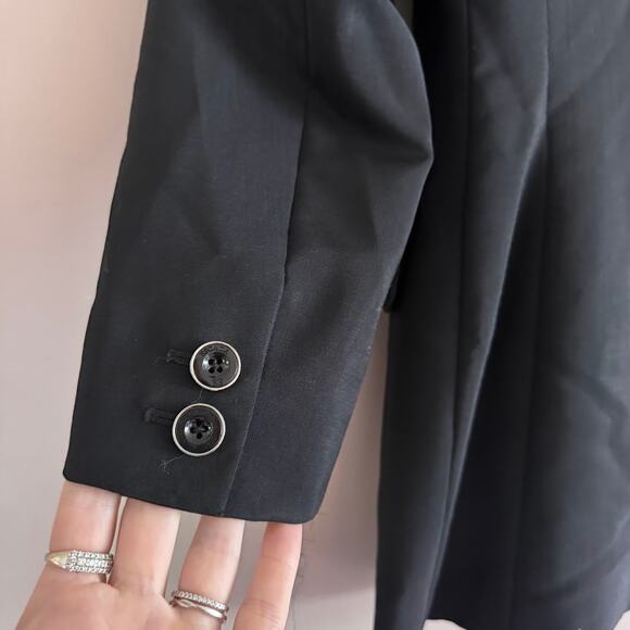 Escada Margaretha Ley Wool Blend Blazer Suit Jacket in Black Size Medium - Picture 3 of 8